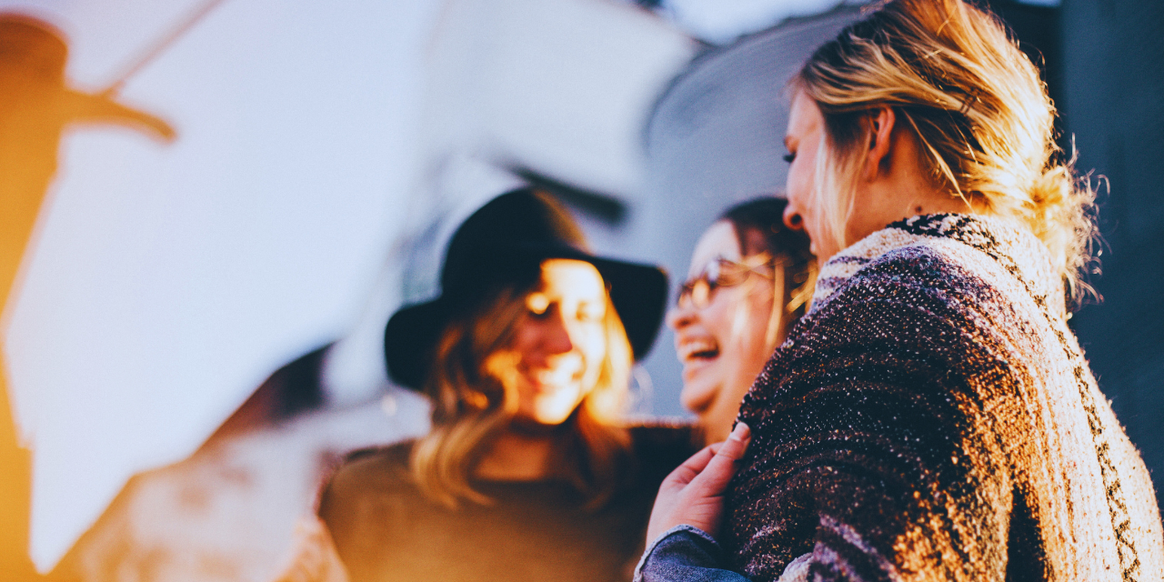 a group of women laughing-being happy