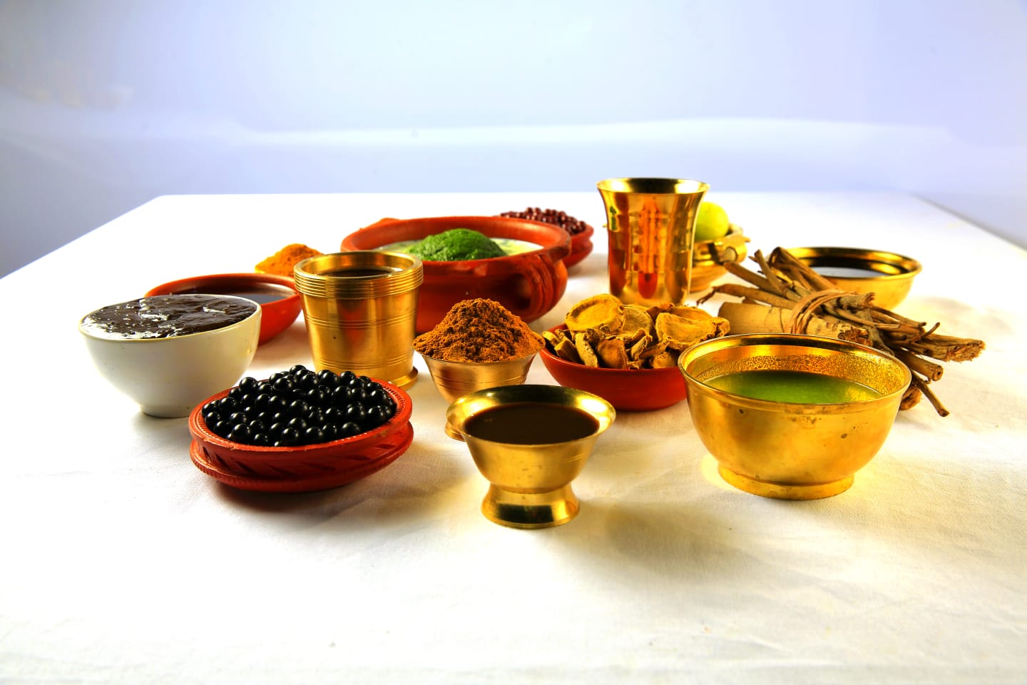 ayurvedic medicines on a table