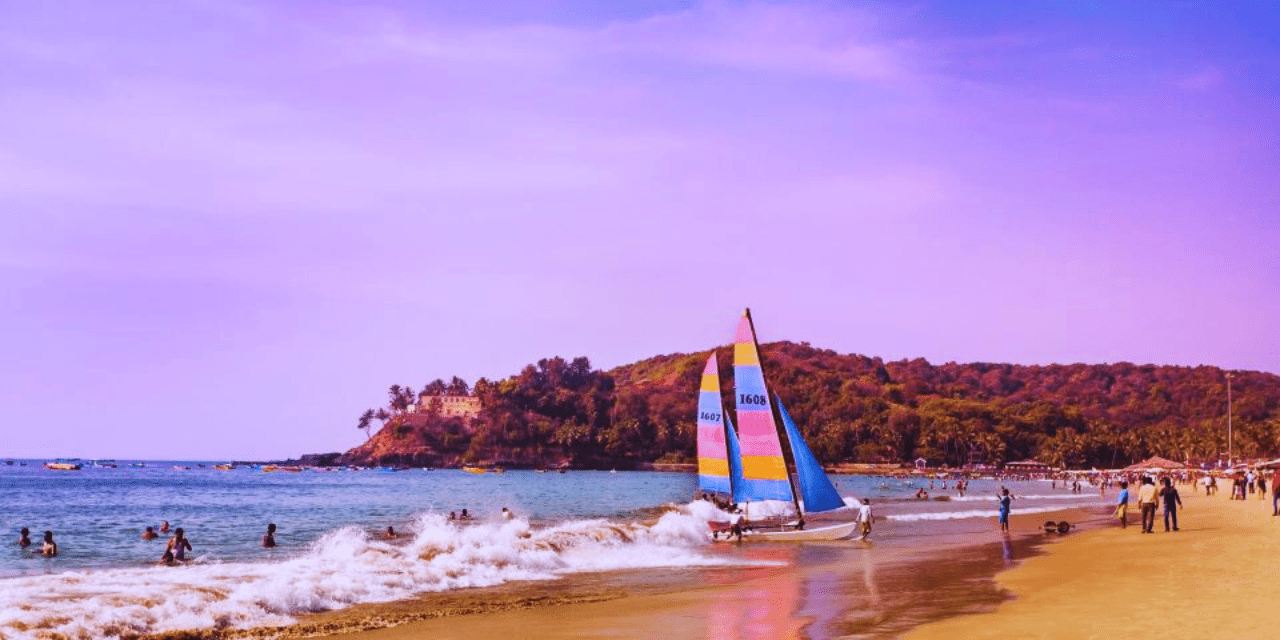 Baga beach - Goa sailing boats