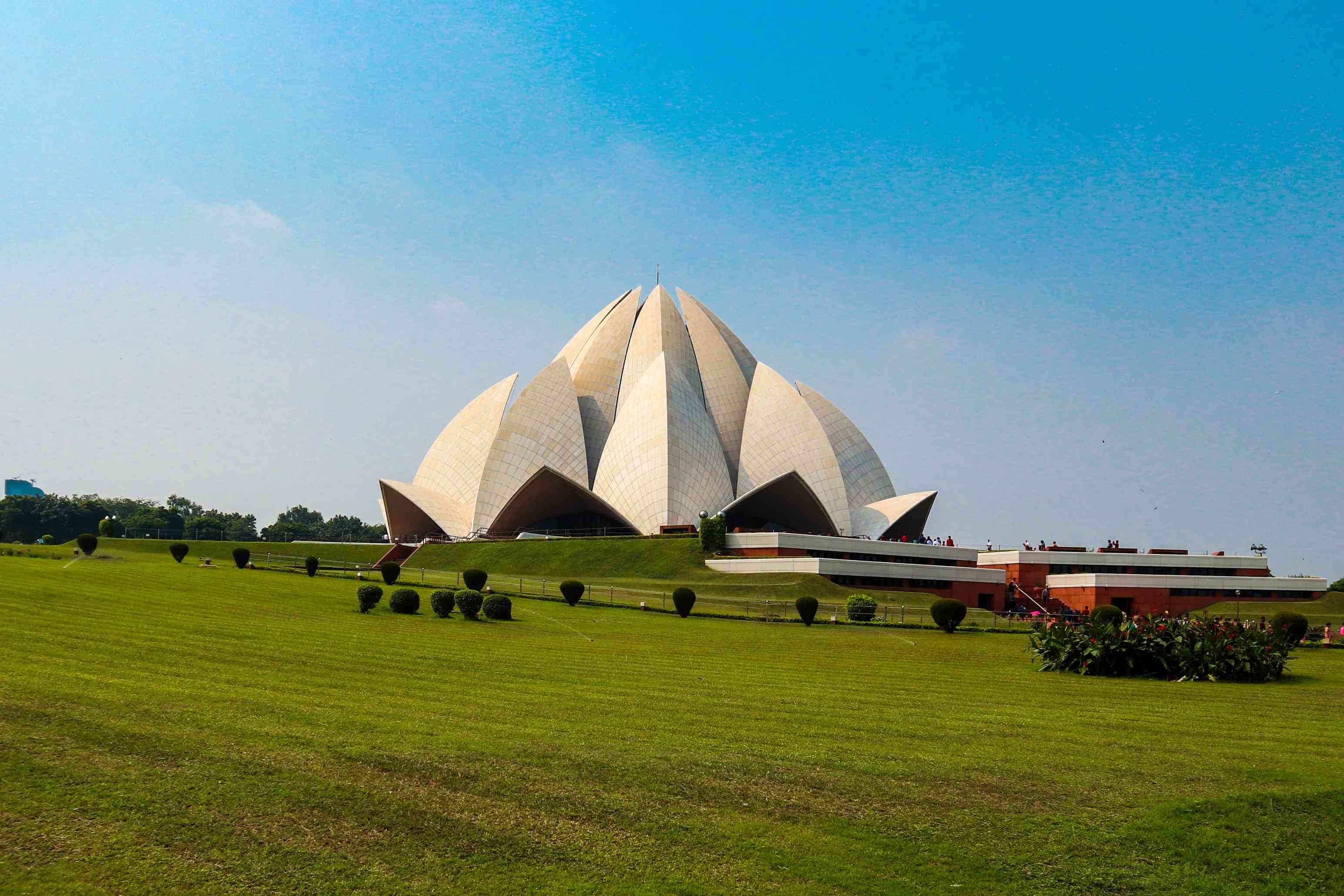 Lotus Temple view from garden